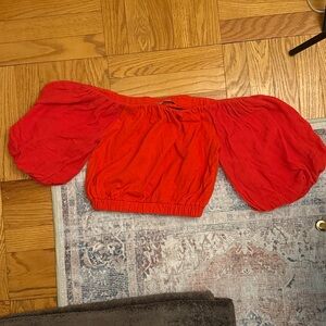 Zara Vibrant Red Top